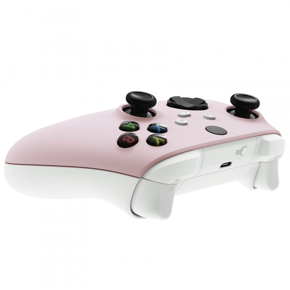 eXtremeRate Retail Cherry Blossoms Pink Replacement Part Faceplate, Soft Touch Grip Housing Shell Case for Xbox Series S & Xbox Series X Controller Accessories - Controller NOT Included - FX3P312