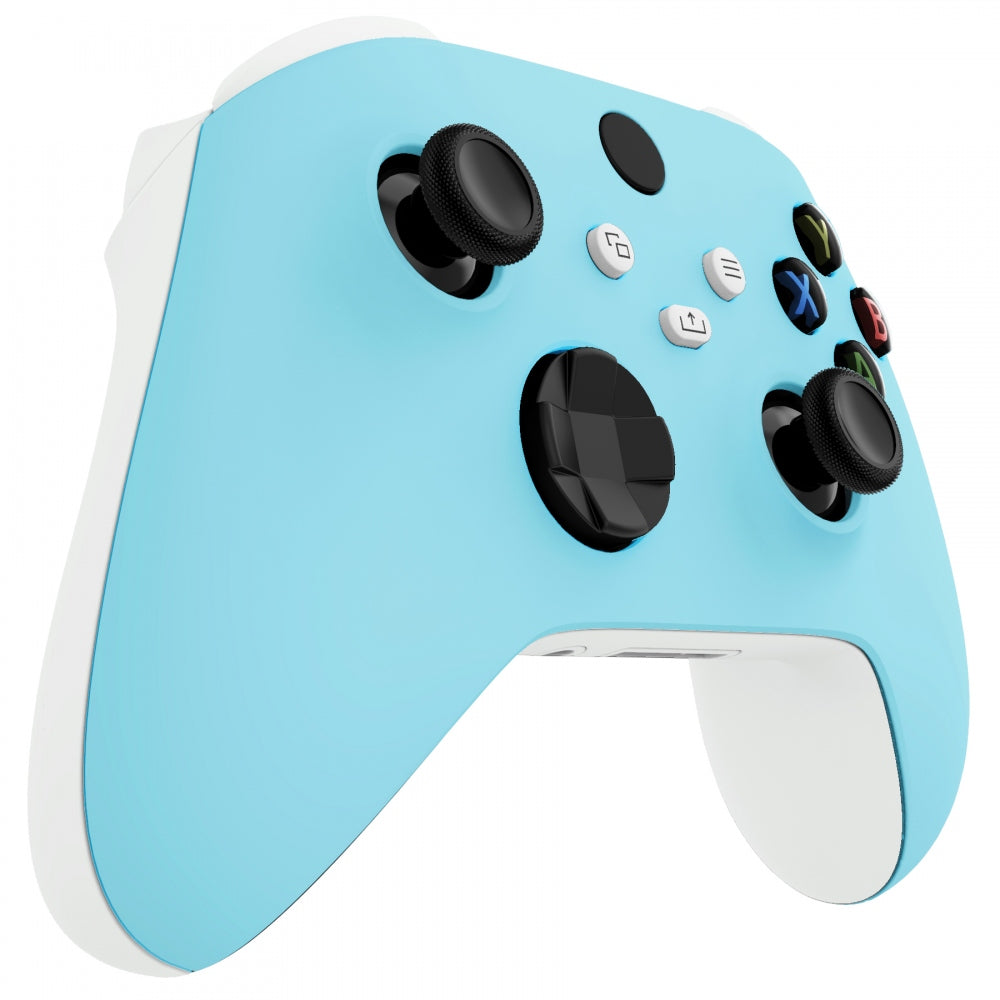 eXtremeRate Retail Heaven Blue Replacement Part Faceplate, Soft Touch Grip Housing Shell Case for Xbox Series S & Xbox Series X Controller Accessories - Controller NOT Included - FX3P313