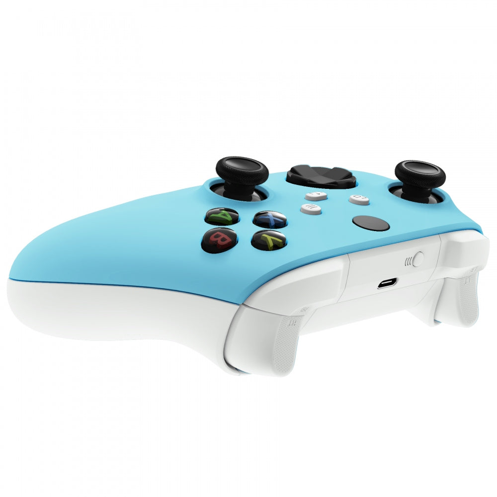 eXtremeRate Retail Heaven Blue Replacement Part Faceplate, Soft Touch Grip Housing Shell Case for Xbox Series S & Xbox Series X Controller Accessories - Controller NOT Included - FX3P313