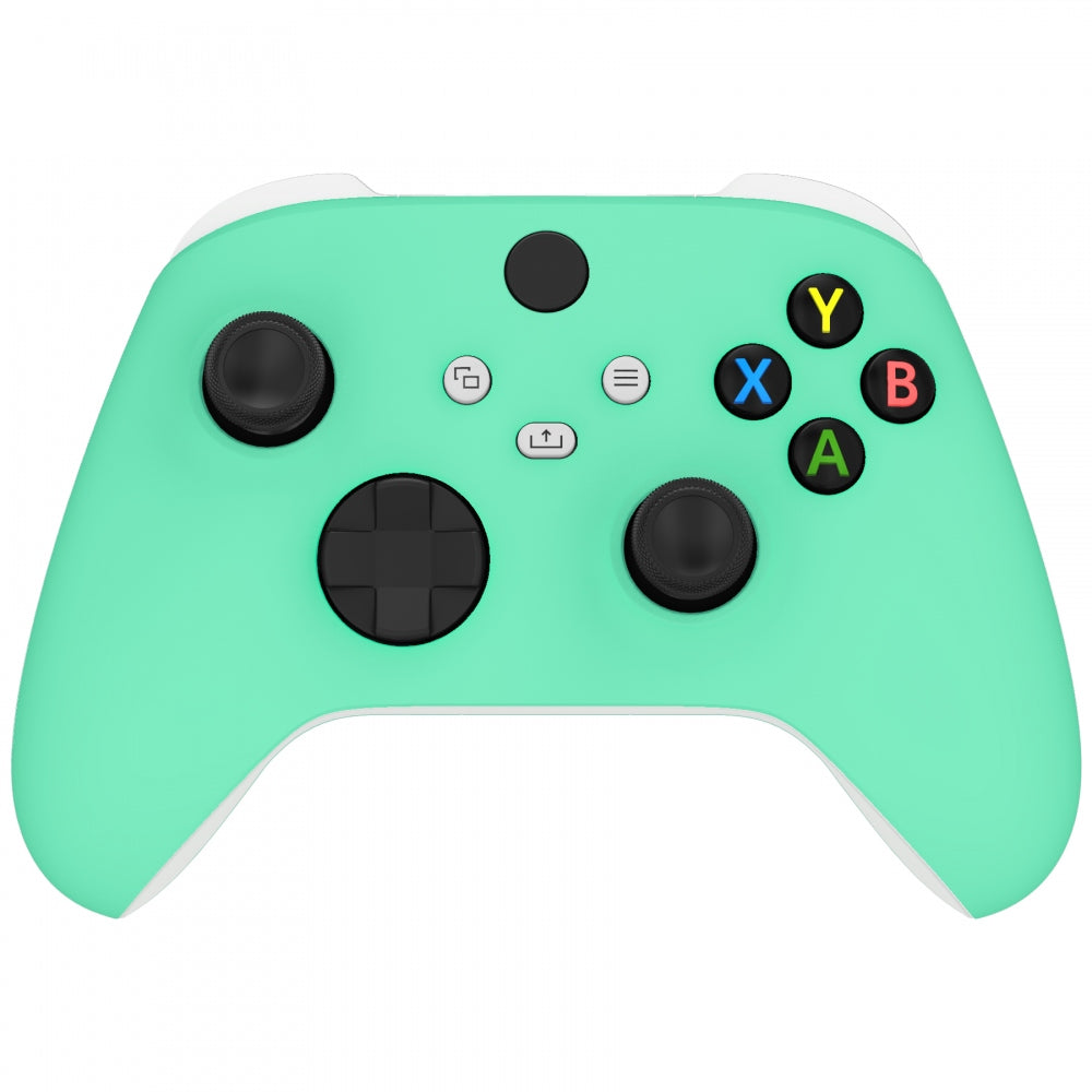 eXtremeRate Retail Mint Green Replacement Part Faceplate, Soft Touch Grip Housing Shell Case for Xbox Series S & Xbox Series X Controller Accessories - Controller NOT Included - FX3P314