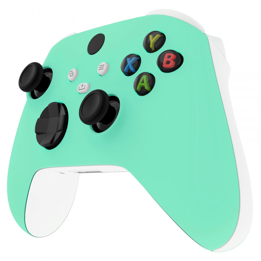 eXtremeRate Retail Mint Green Replacement Part Faceplate, Soft Touch Grip Housing Shell Case for Xbox Series S & Xbox Series X Controller Accessories - Controller NOT Included - FX3P314