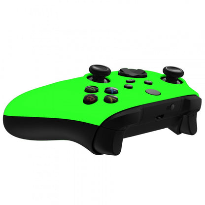 eXtremeRate Retail Neon Green Replacement Part Faceplate, Soft Touch Grip Housing Shell Case for Xbox Series S & Xbox Series X Controller Accessories - Controller NOT Included - FX3P317