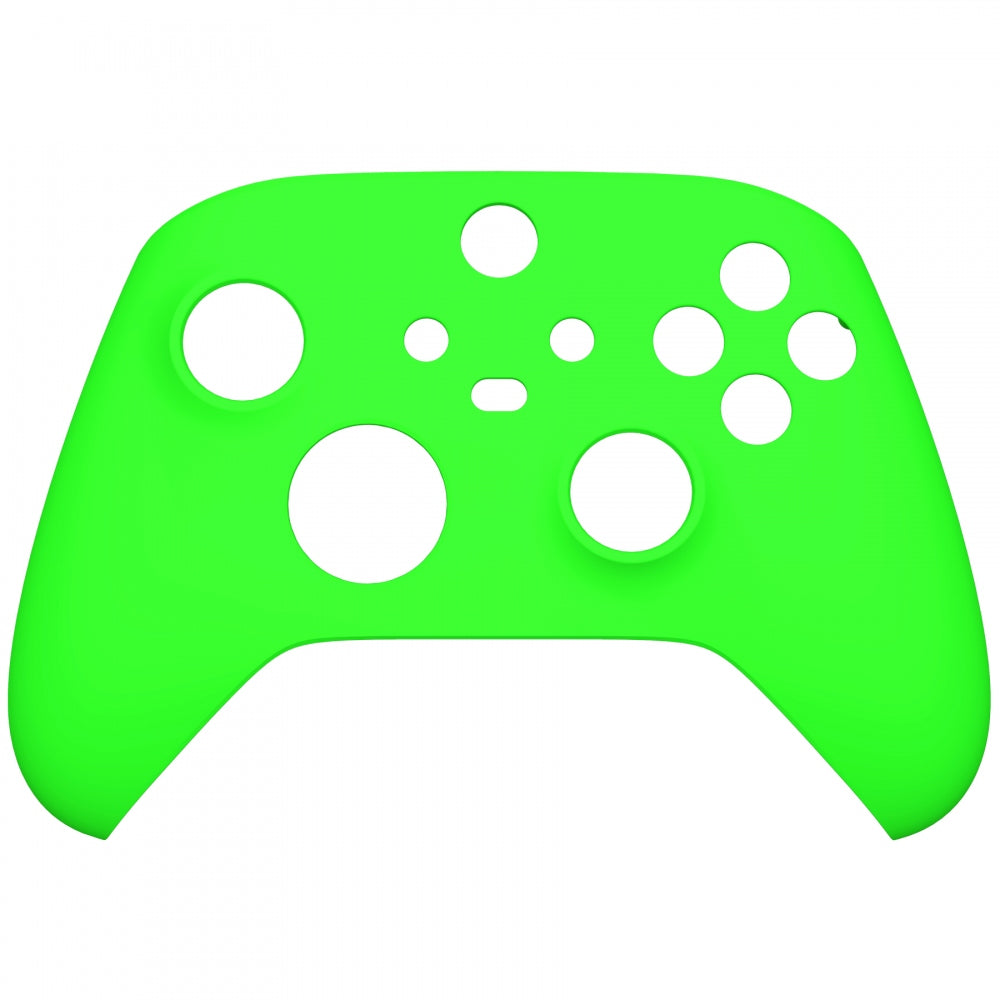 eXtremeRate Retail Neon Green Replacement Part Faceplate, Soft Touch Grip Housing Shell Case for Xbox Series S & Xbox Series X Controller Accessories - Controller NOT Included - FX3P317