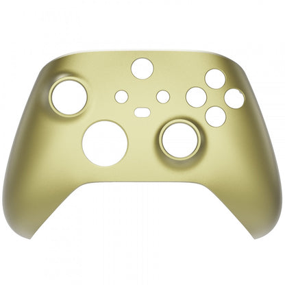 eXtremeRate Retail Champagne Gold Replacement Part Faceplate, Soft Touch Grip Housing Shell Case for Xbox Series S & Xbox Series X Controller Accessories - Controller NOT Included - FX3P333