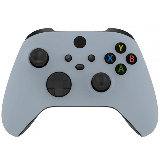 eXtremeRate Retail New Hope Gray Replacement Part Faceplate, Soft Touch Grip Housing Shell Case for Xbox Series S & Xbox Series X Controller Accessories - Controller NOT Included - FX3P337