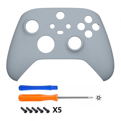 eXtremeRate Retail New Hope Gray Replacement Part Faceplate, Soft Touch Grip Housing Shell Case for Xbox Series S & Xbox Series X Controller Accessories - Controller NOT Included - FX3P337