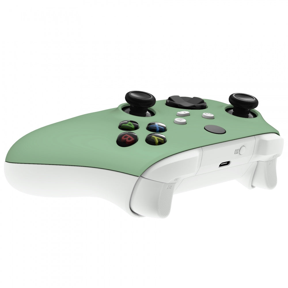 eXtremeRate Retail Matcha Green Replacement Part Faceplate, Soft Touch Grip Housing Shell Case for Xbox Series S & Xbox Series X Controller Accessories - Controller NOT Included - FX3P339