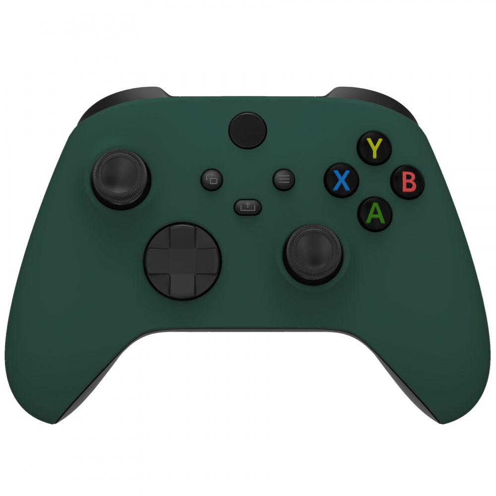 eXtremeRate Retail Racing Green Replacement Part Faceplate, Soft Touch Grip Housing Shell Case for Xbox Series S & Xbox Series X Controller Accessories - Controller NOT Included - FX3P351