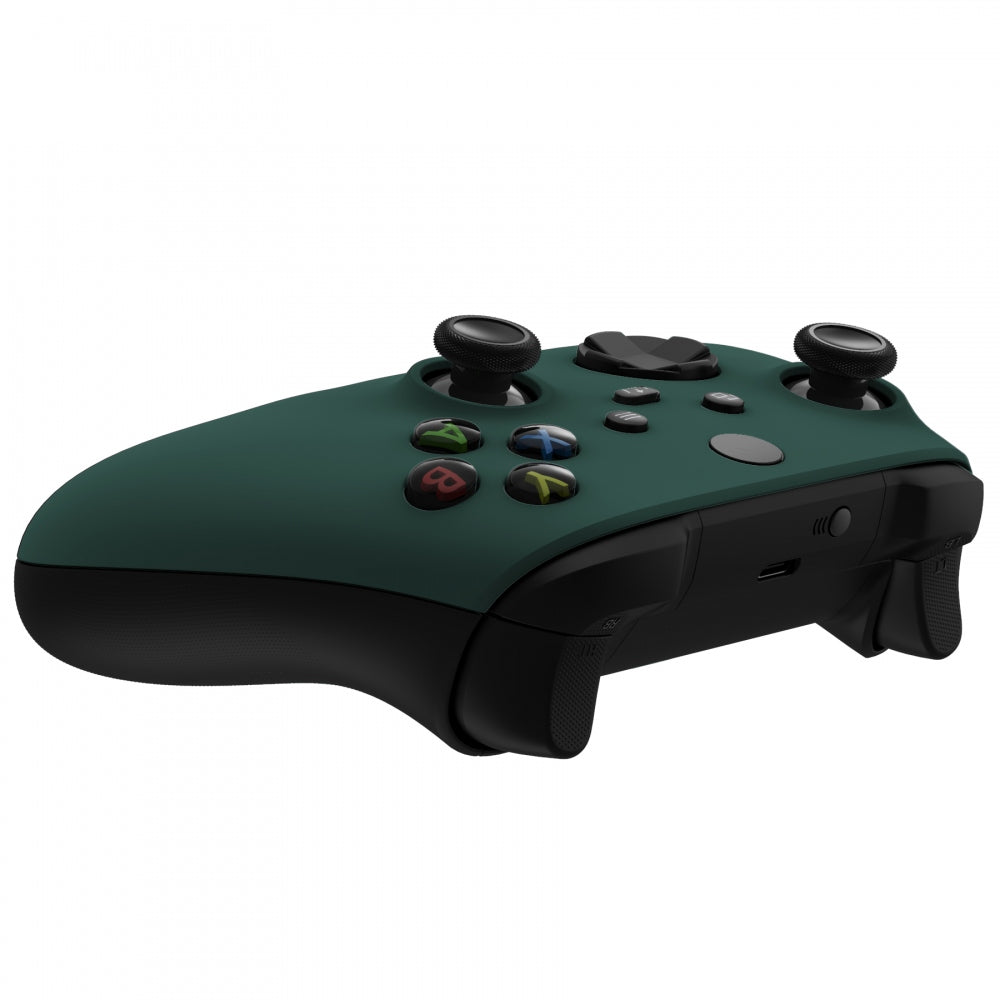 eXtremeRate Retail Racing Green Replacement Part Faceplate, Soft Touch Grip Housing Shell Case for Xbox Series S & Xbox Series X Controller Accessories - Controller NOT Included - FX3P351