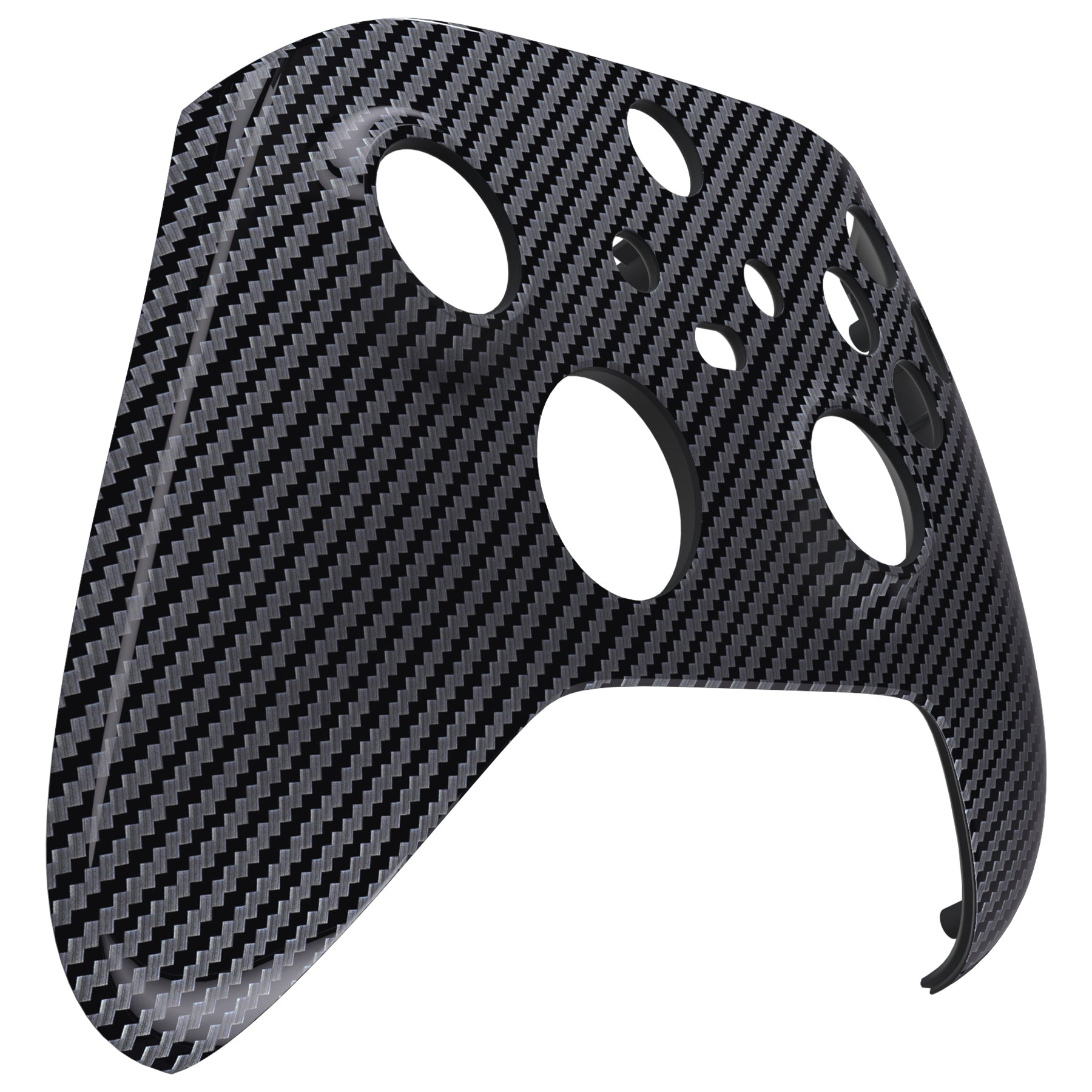 eXtremeRate Retail Graphite Carbon Fiber Pattern Replacement Part Faceplate, Soft Touch Grip Housing Shell Case for Xbox Series S & Xbox Series X Controller Accessories - Controller NOT Included - FX3S217