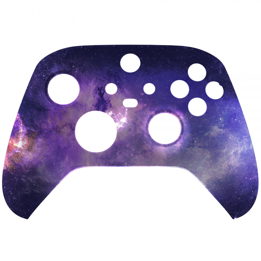 eXtremeRate Retail Nebula Galaxy Replacement Part Faceplate, Soft Touch Grip Housing Shell Case for Xbox Series S & Xbox Series X Controller Accessories - Controller NOT Included - FX3T101