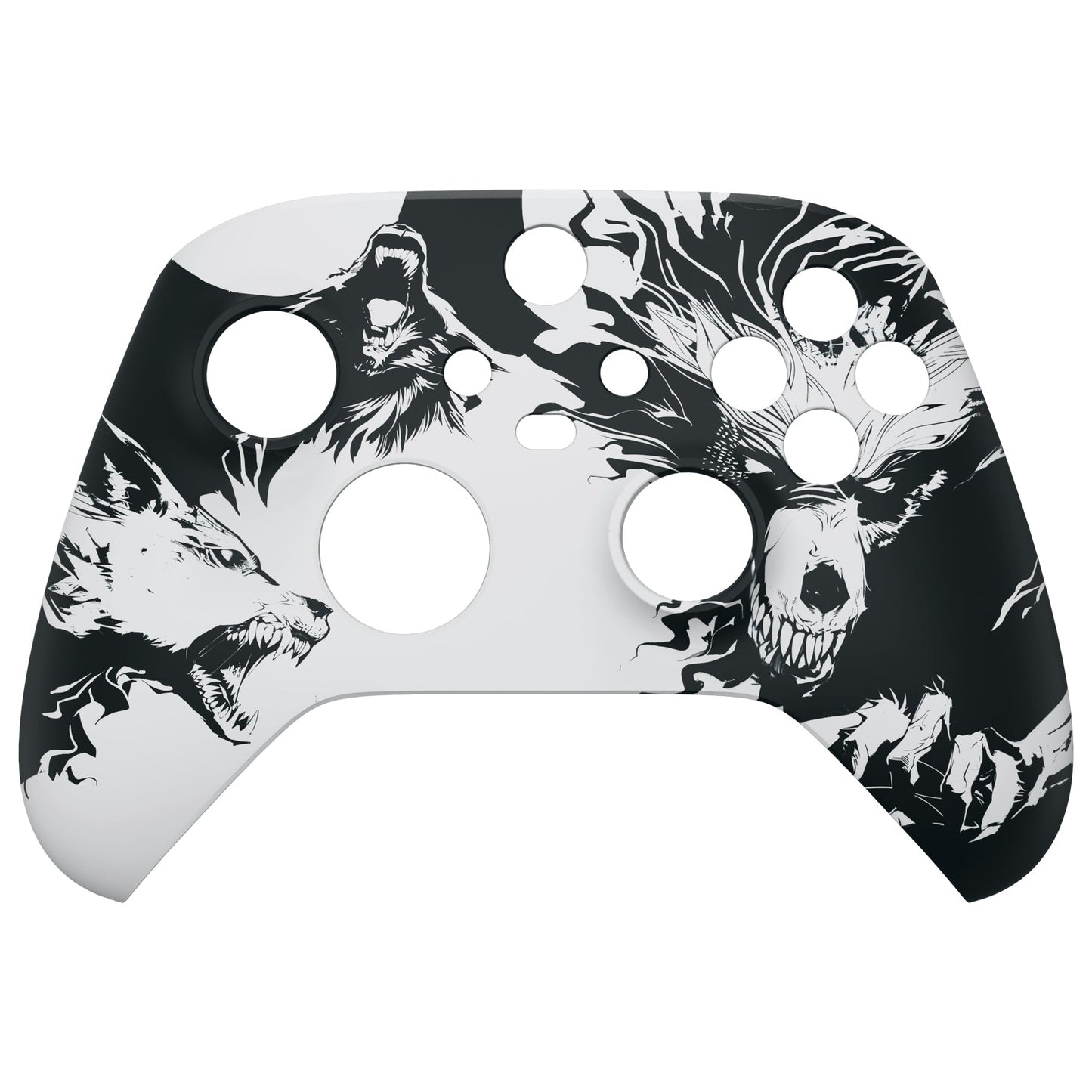 eXtremeRate Retail New Wolve Soul Replacement Part Faceplate, Soft Touch Grip Housing Shell Case for Xbox Series S & Xbox Series X Controller Accessories - Controller NOT Included - FX3T109