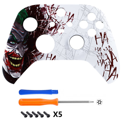 eXtremeRate Retail Clown HAHAHA Replacement Part Faceplate, Soft Touch Grip Housing Shell Case for Xbox Series S & Xbox Series X Controller Accessories - Controller NOT Included - FX3T140