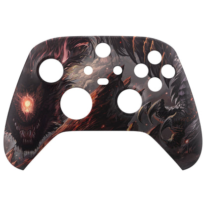 eXtremeRate Retail Cyclops Dragon Replacement Part Faceplate, Soft Touch Grip Housing Shell Case for Xbox Series S & Xbox Series X Controller Accessories - Controller NOT Included - FX3T183