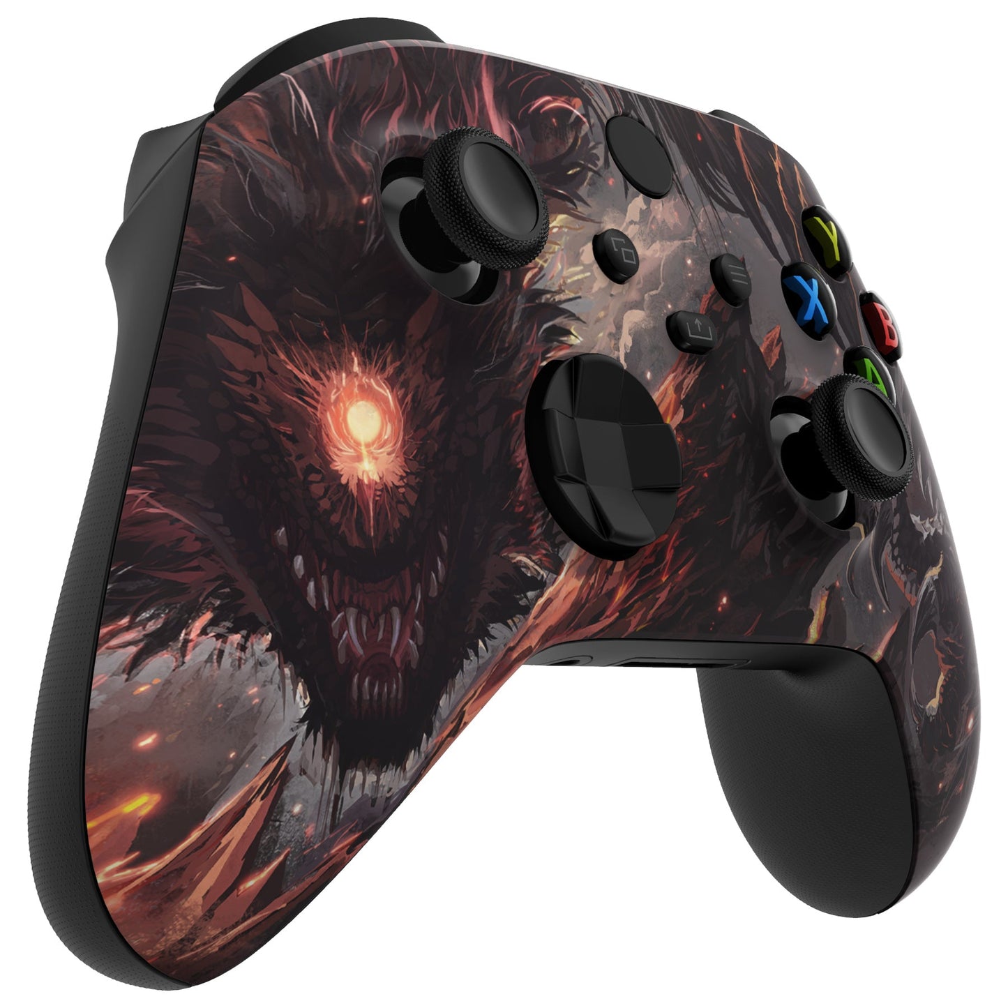 eXtremeRate Retail Cyclops Dragon Replacement Part Faceplate, Soft Touch Grip Housing Shell Case for Xbox Series S & Xbox Series X Controller Accessories - Controller NOT Included - FX3T183