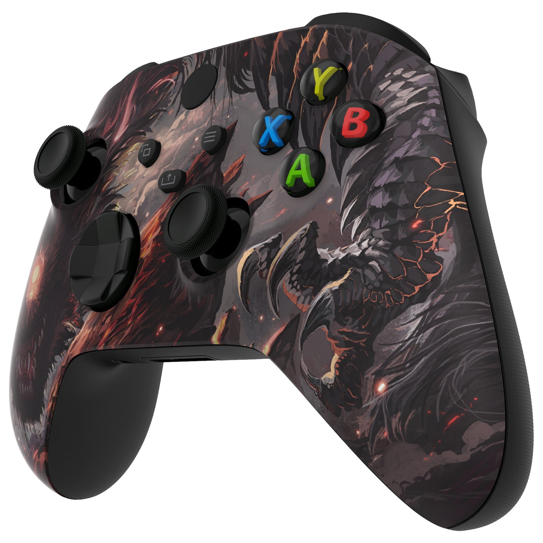 eXtremeRate Retail Cyclops Dragon Replacement Part Faceplate, Soft Touch Grip Housing Shell Case for Xbox Series S & Xbox Series X Controller Accessories - Controller NOT Included - FX3T183