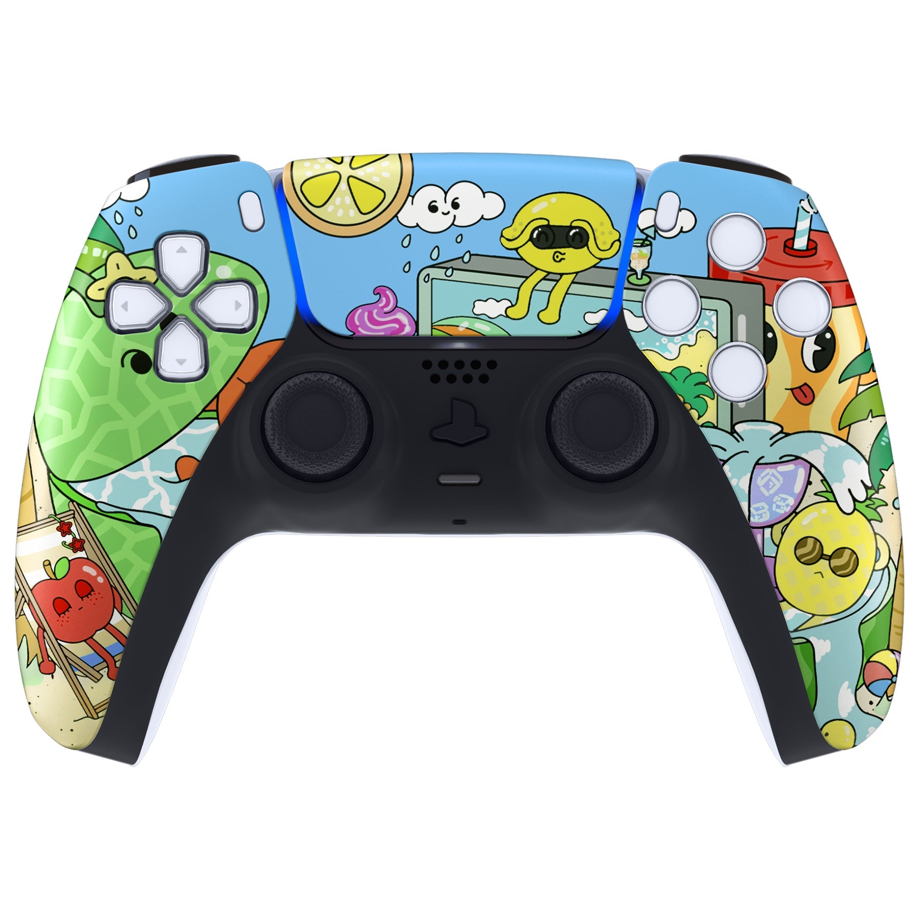 Replacement Front Housing Shell Compatible with PS5 Controller BDM-010 BDM-020 BDM-030 - Fruity Party eXtremeRate