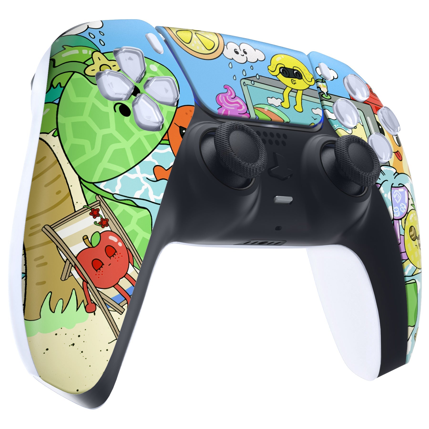 Replacement Front Housing Shell Compatible with PS5 Controller BDM-010 BDM-020 BDM-030 - Fruity Party eXtremeRate