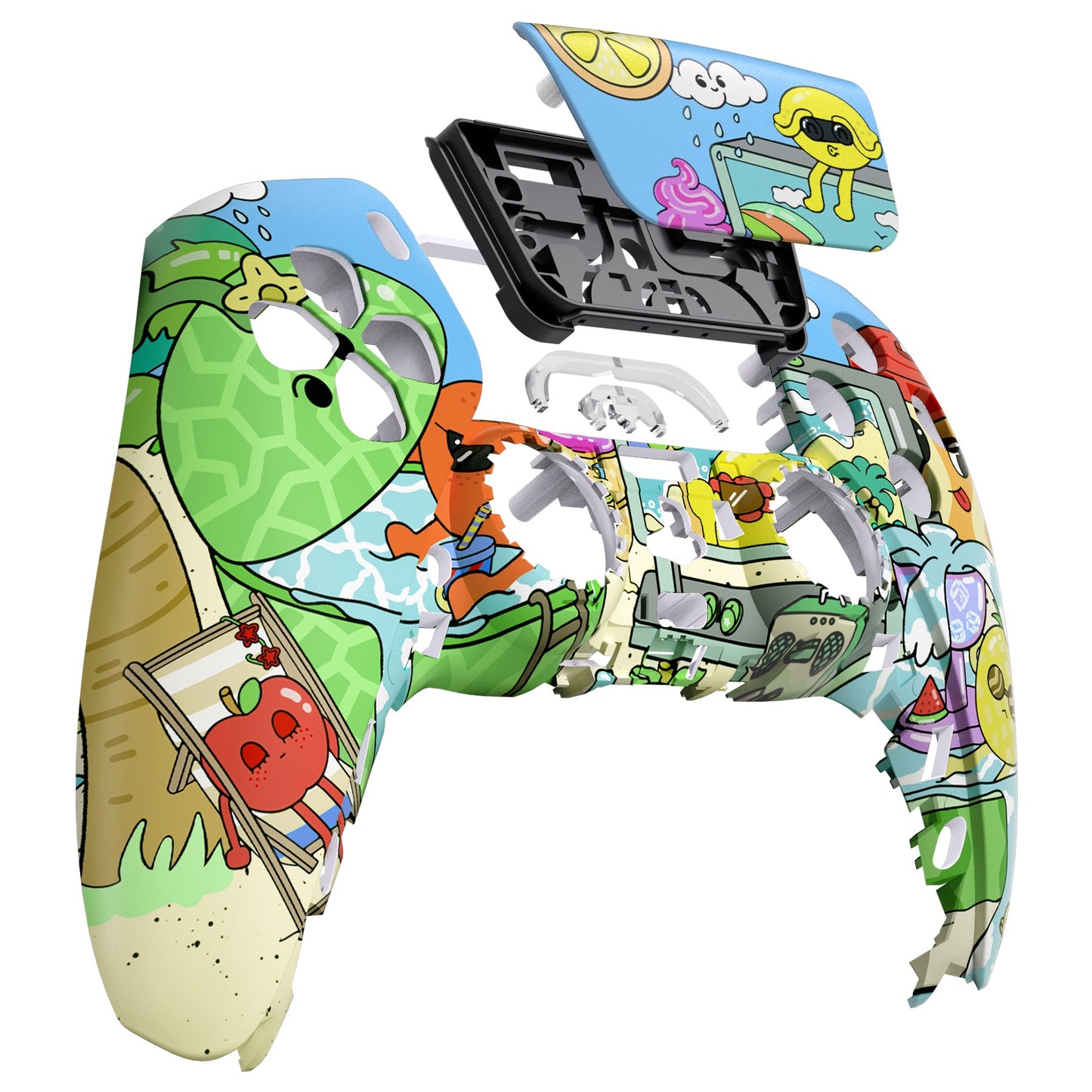 Replacement Front Housing Shell Compatible with PS5 Controller BDM-010 BDM-020 BDM-030 - Fruity Party eXtremeRate