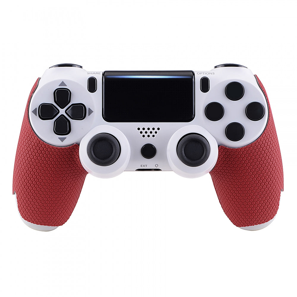 eXtremeRate Retail Red 1 Pair Non-slip Left Right Grips Decal for ps4 Slim Pro Controller - GC00156