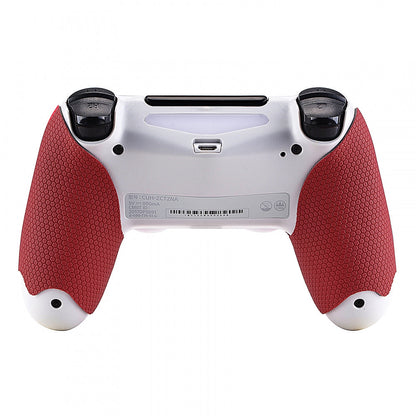 eXtremeRate Retail Red 1 Pair Non-slip Left Right Grips Decal for ps4 Slim Pro Controller - GC00156