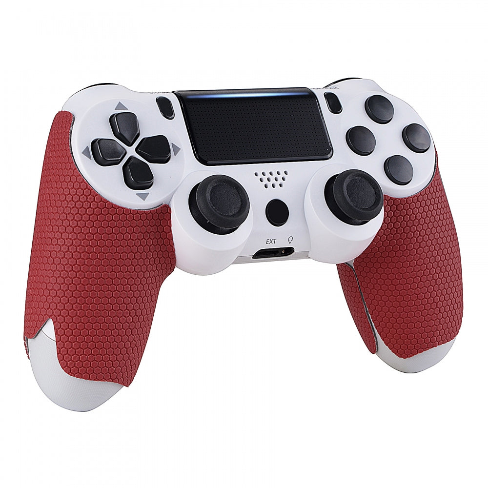 eXtremeRate Retail Red 1 Pair Non-slip Left Right Grips Decal for ps4 Slim Pro Controller - GC00156