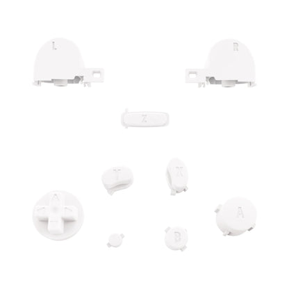 eXtremeRate Retail White Repair ABXY D-pad Z L R Keys for Nintendo GameCube Controller, DIY Replacement Full Set Buttons Thumbsticks & Tools for Nintendo GameCube Controller - Controller NOT Included - GCNJ2002