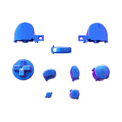 eXtremeRate Retail Chameleon Purple Blue Repair ABXY D-pad Z L R Keys for Nintendo GameCube Controller, DIY Replacement Full Set Buttons Thumbsticks for Nintendo GameCube Controller - Controller NOT Included - GCNJ2003