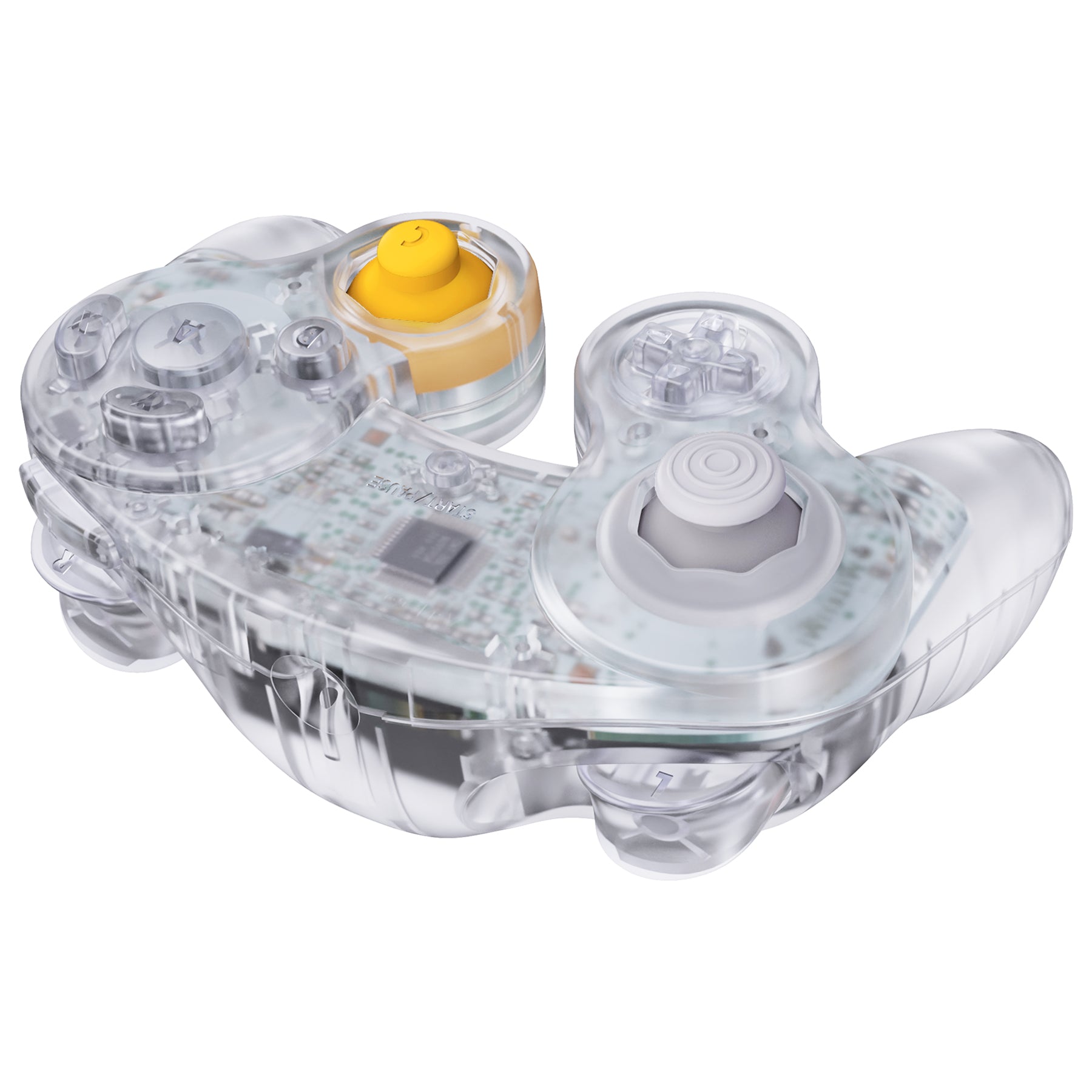 eXtremeRate Replacement  Faceplate Backplate with Buttons for Nintendo GameCube Controller NGC - Clear eXtremeRate