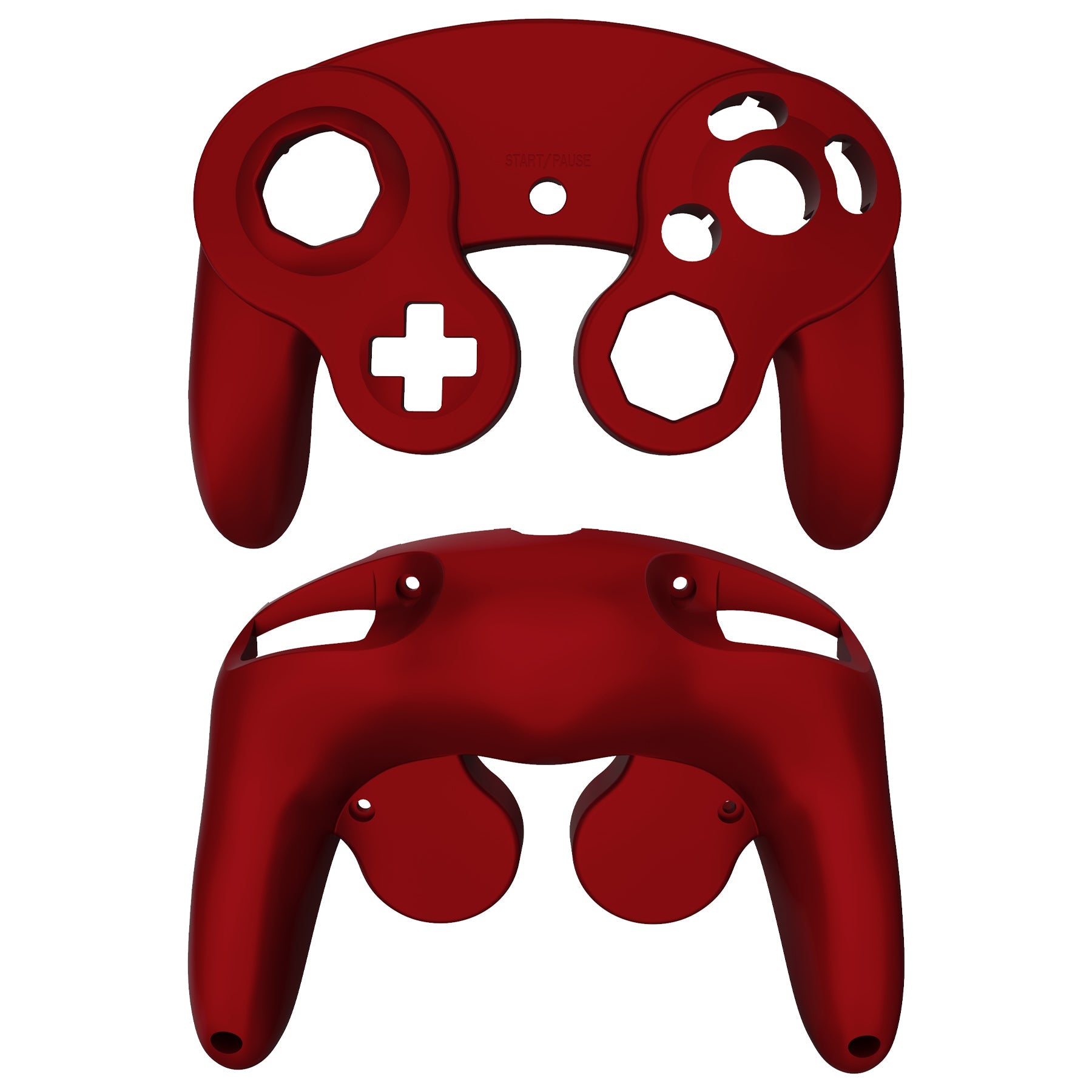 eXtremeRate Retail Scarlet Red Replacement Faceplate Backplate with Buttons for Nintendo GameCube Controller - GCNP3001