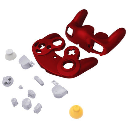 eXtremeRate Retail Scarlet Red Replacement Faceplate Backplate with Buttons for Nintendo GameCube Controller - GCNP3001