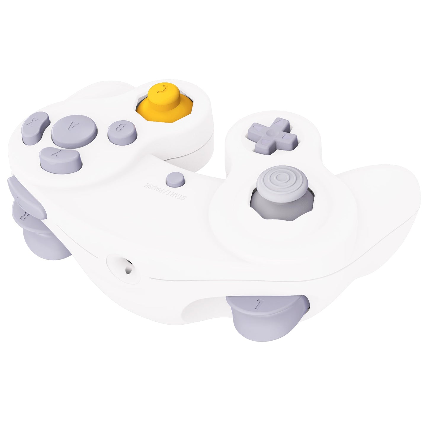 eXtremeRate Retail White Replacement Faceplate Backplate with Buttons for Nintendo GameCube Controller - GCNP3002