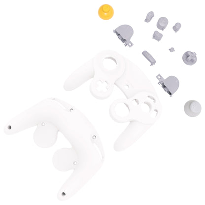 eXtremeRate Retail White Replacement Faceplate Backplate with Buttons for Nintendo GameCube Controller - GCNP3002