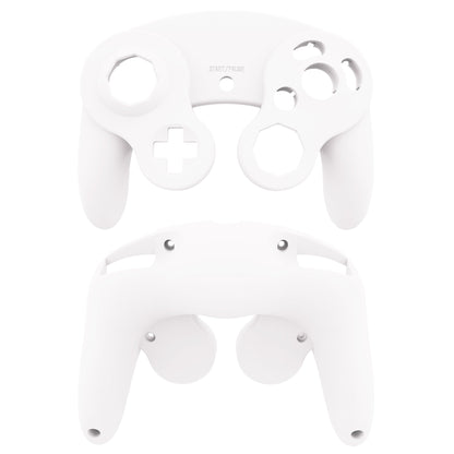 eXtremeRate Retail White Replacement Faceplate Backplate with Buttons for Nintendo GameCube Controller - GCNP3002