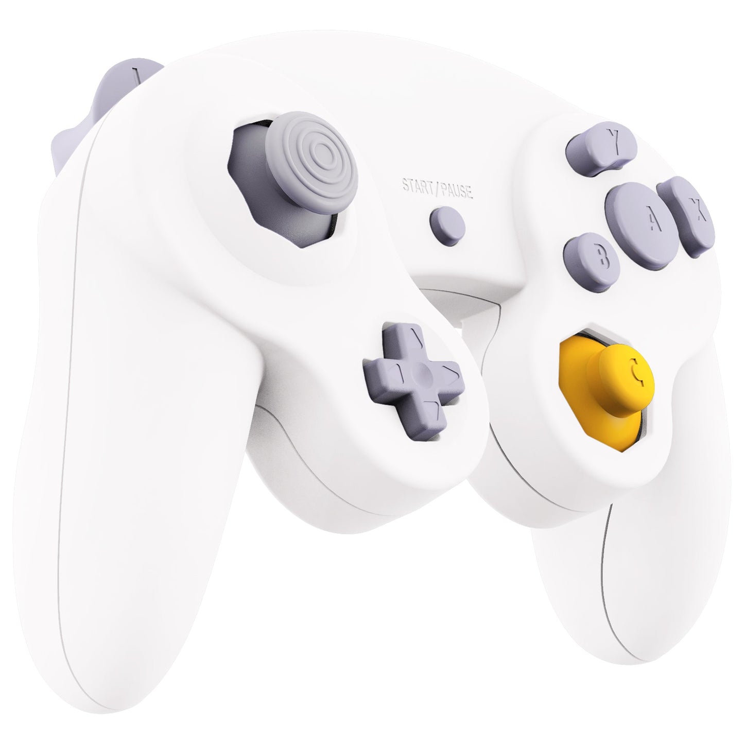 eXtremeRate Retail White Replacement Faceplate Backplate with Buttons for Nintendo GameCube Controller - GCNP3002