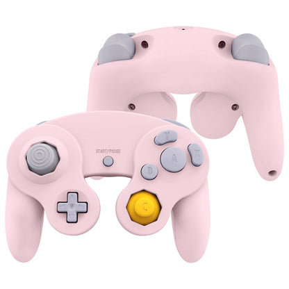 eXtremeRate Retail Cherry Blossoms Pink Replacement Faceplate Backplate with Buttons for Nintendo GameCube Controller - GCNP3003