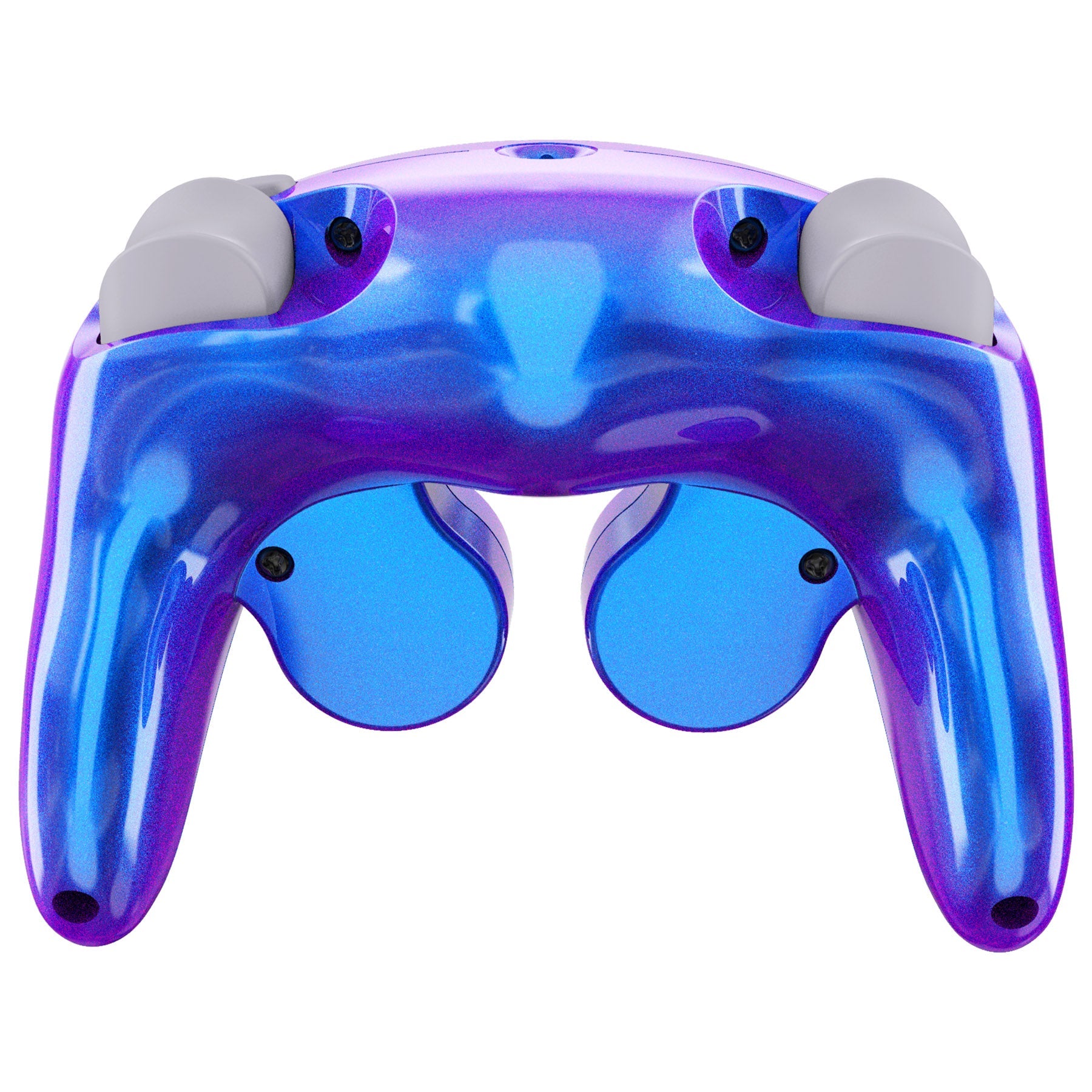 eXtremeRate Retail Chameleon Purple Blue Replacement Faceplate Backplate with Buttons for Nintendo GameCube Controller - GCNP3004