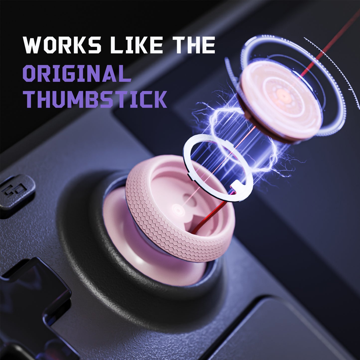 eXtremeRate Steam Deck Replacement Thumbsticks for LCD & OLED [Cherry Blossom Pink]