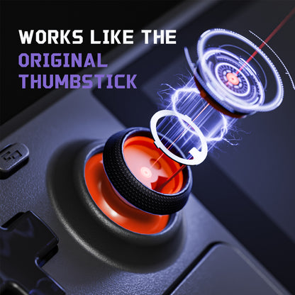 eXtremeRate Replacement Thumbsticks for Steam Deck LCD & OLED [Black & Orange]
