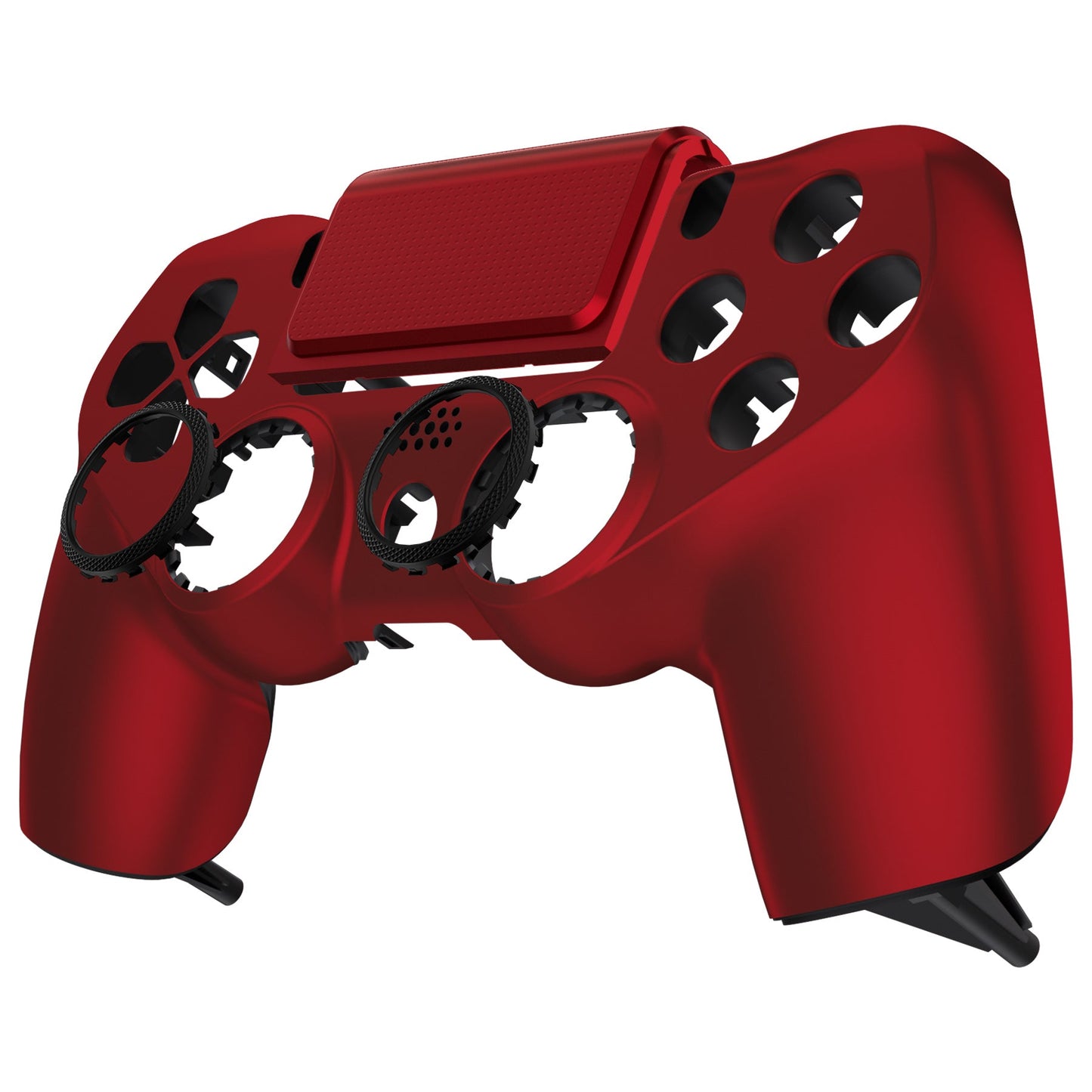 eXtremeRate Retail Scarlet Red Replacement Faceplate Touchpad, Redesigned Soft Touch Housing Shell Touch Pad Compatible with PS4 Slim Pro Controller JDM-040/050/055 - Controller NOT Included - GHP4P002