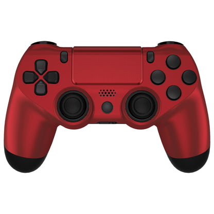 eXtremeRate Retail Scarlet Red Replacement Faceplate Touchpad, Redesigned Soft Touch Housing Shell Touch Pad Compatible with PS4 Slim Pro Controller JDM-040/050/055 - Controller NOT Included - GHP4P002