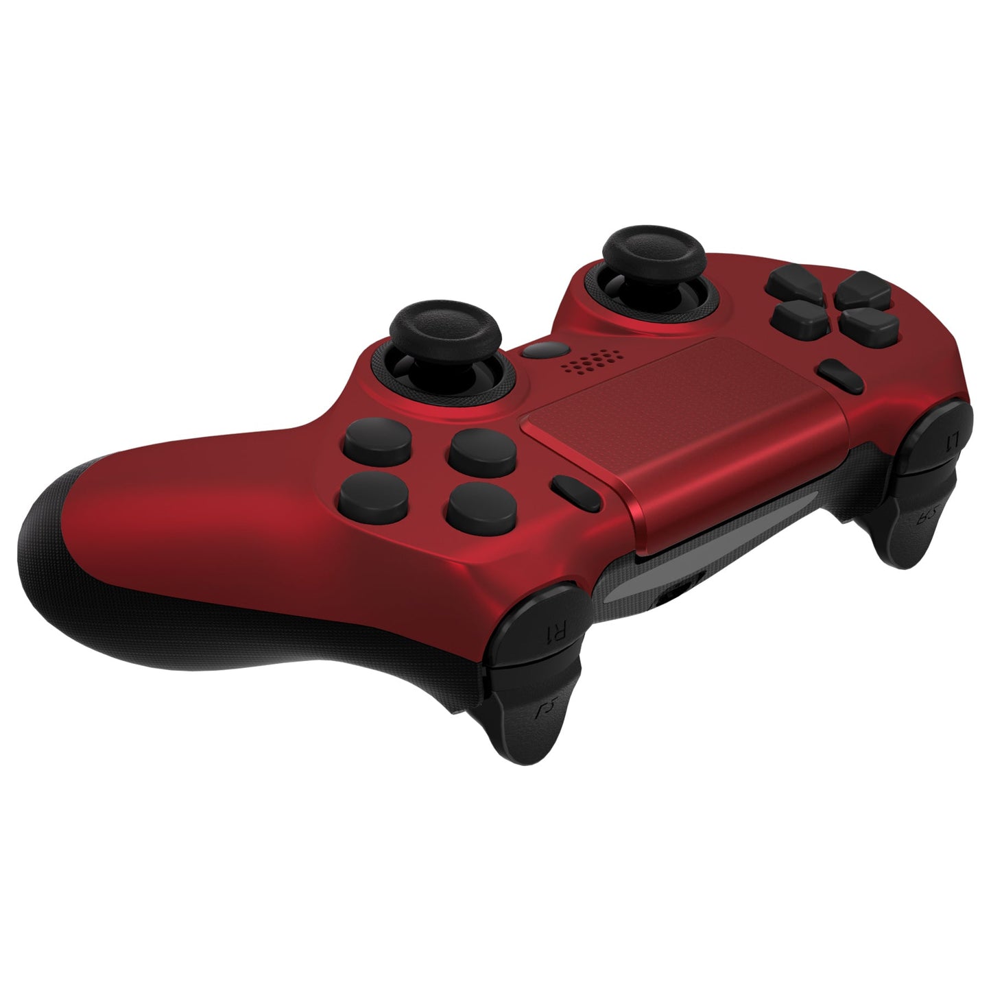 eXtremeRate Retail Scarlet Red Replacement Faceplate Touchpad, Redesigned Soft Touch Housing Shell Touch Pad Compatible with PS4 Slim Pro Controller JDM-040/050/055 - Controller NOT Included - GHP4P002