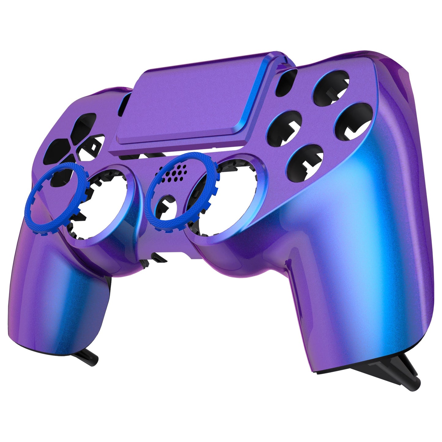 eXtremeRate Retail Chameleon Purple Blue Replacement Faceplate Touchpad, Redesigned Soft Touch Housing Shell Touch Pad Compatible with PS4 Slim Pro Controller JDM-040/050/055 - Controller NOT Included - GHP4P003