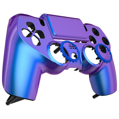 eXtremeRate Retail Chameleon Purple Blue Replacement Faceplate Touchpad, Redesigned Soft Touch Housing Shell Touch Pad Compatible with PS4 Slim Pro Controller JDM-040/050/055 - Controller NOT Included - GHP4P003