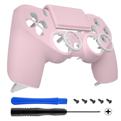 eXtremeRate Retail Cherry Blossoms Pink Ghost Replacement Faceplate Touchpad, Redesigned Soft Touch Housing Shell Touch Pad Compatible with PS4 Slim Pro Controller JDM-040/050/055 - Controller NOT Included - GHP4P004