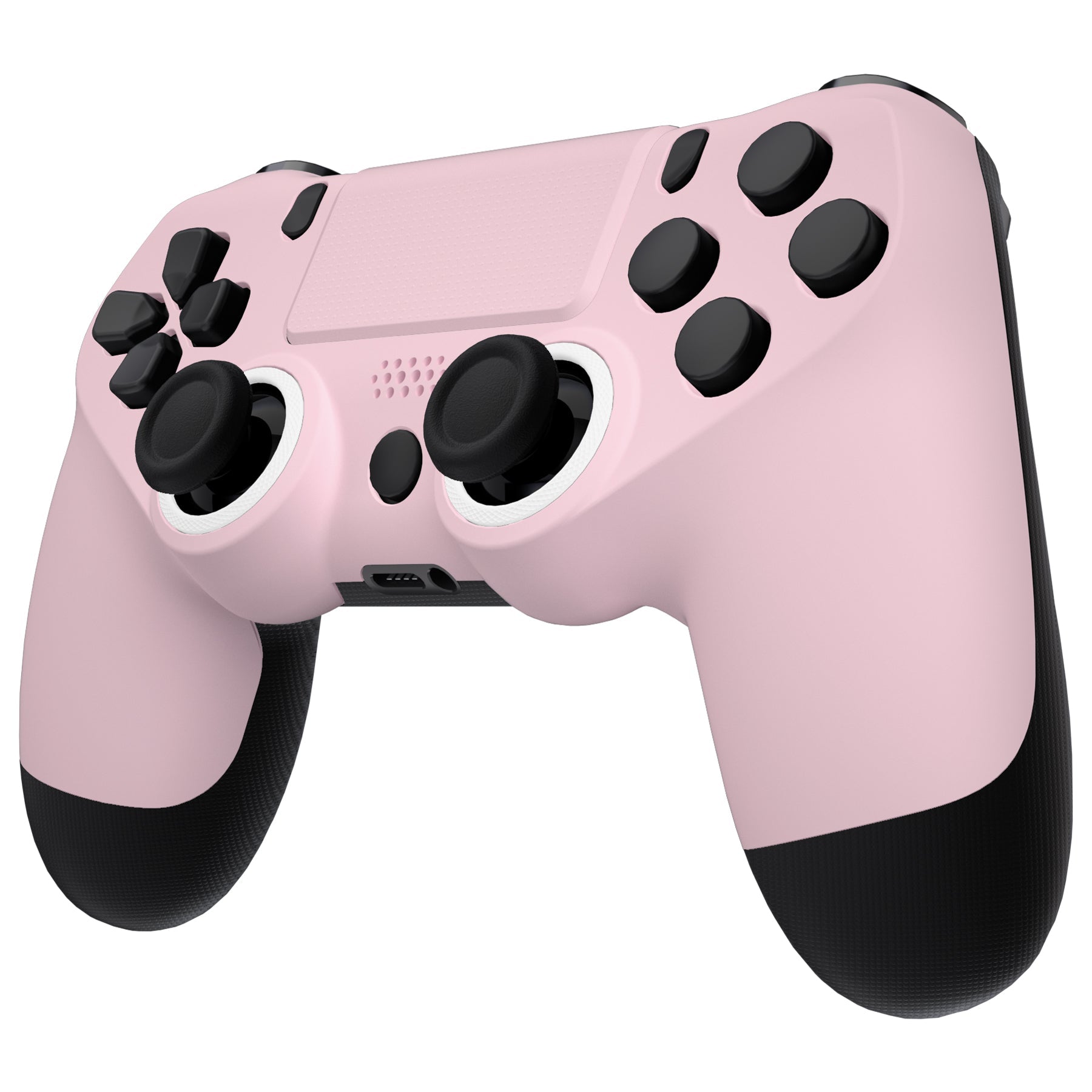 eXtremeRate Retail Cherry Blossoms Pink Ghost Replacement Faceplate Touchpad, Redesigned Soft Touch Housing Shell Touch Pad Compatible with PS4 Slim Pro Controller JDM-040/050/055 - Controller NOT Included - GHP4P004