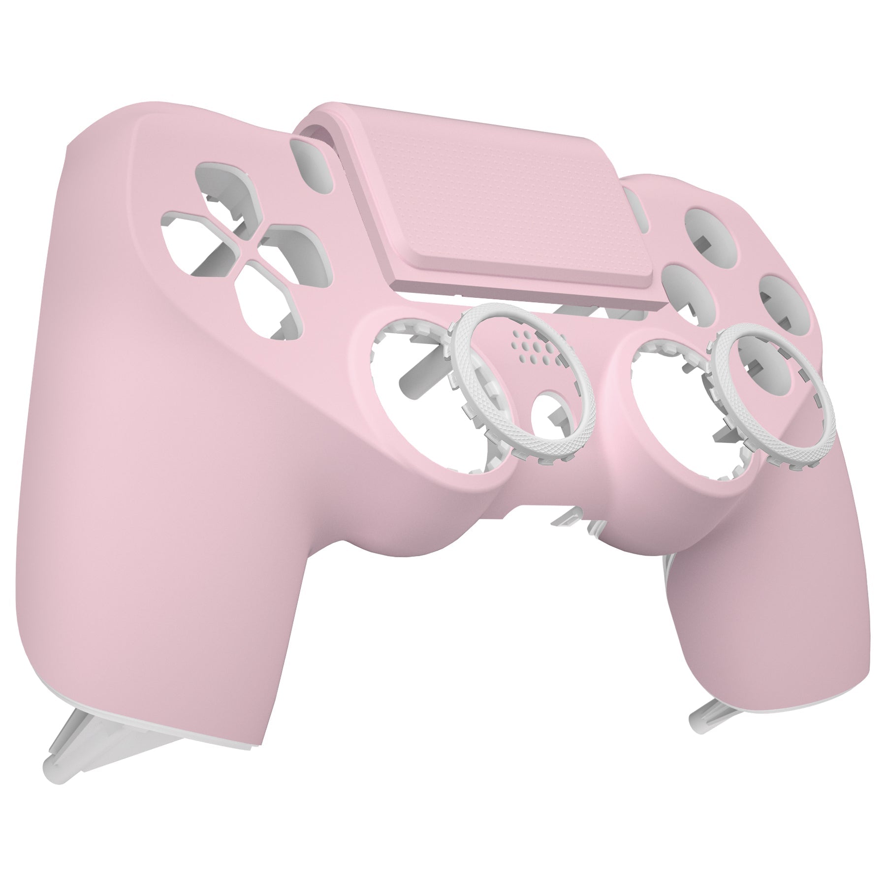 eXtremeRate Retail Cherry Blossoms Pink Ghost Replacement Faceplate Touchpad, Redesigned Soft Touch Housing Shell Touch Pad Compatible with PS4 Slim Pro Controller JDM-040/050/055 - Controller NOT Included - GHP4P004