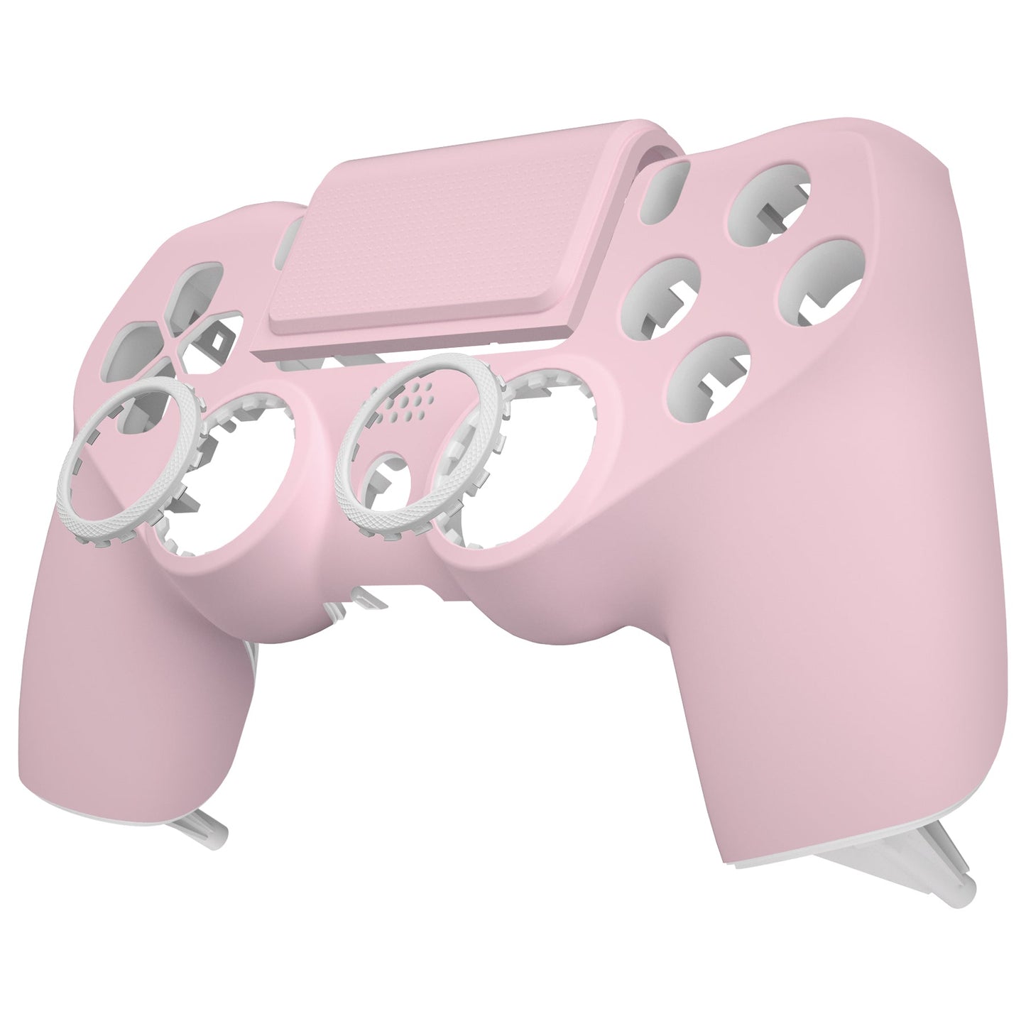 eXtremeRate Retail Cherry Blossoms Pink Ghost Replacement Faceplate Touchpad, Redesigned Soft Touch Housing Shell Touch Pad Compatible with PS4 Slim Pro Controller JDM-040/050/055 - Controller NOT Included - GHP4P004