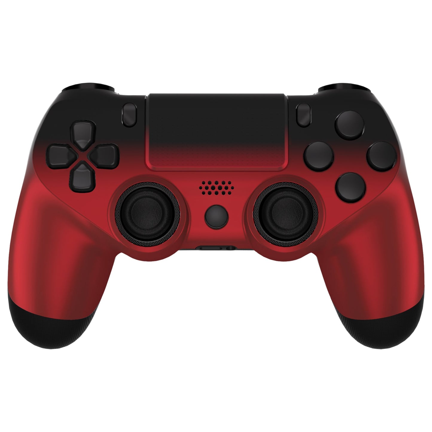 eXtremeRate Retail Shadow Scarlet Red Replacement Faceplate Touchpad, Redesigned Soft Touch Housing Shell Touch Pad Compatible with PS4 Slim Pro Controller JDM-040/050/055 - Controller NOT Included - GHP4P005