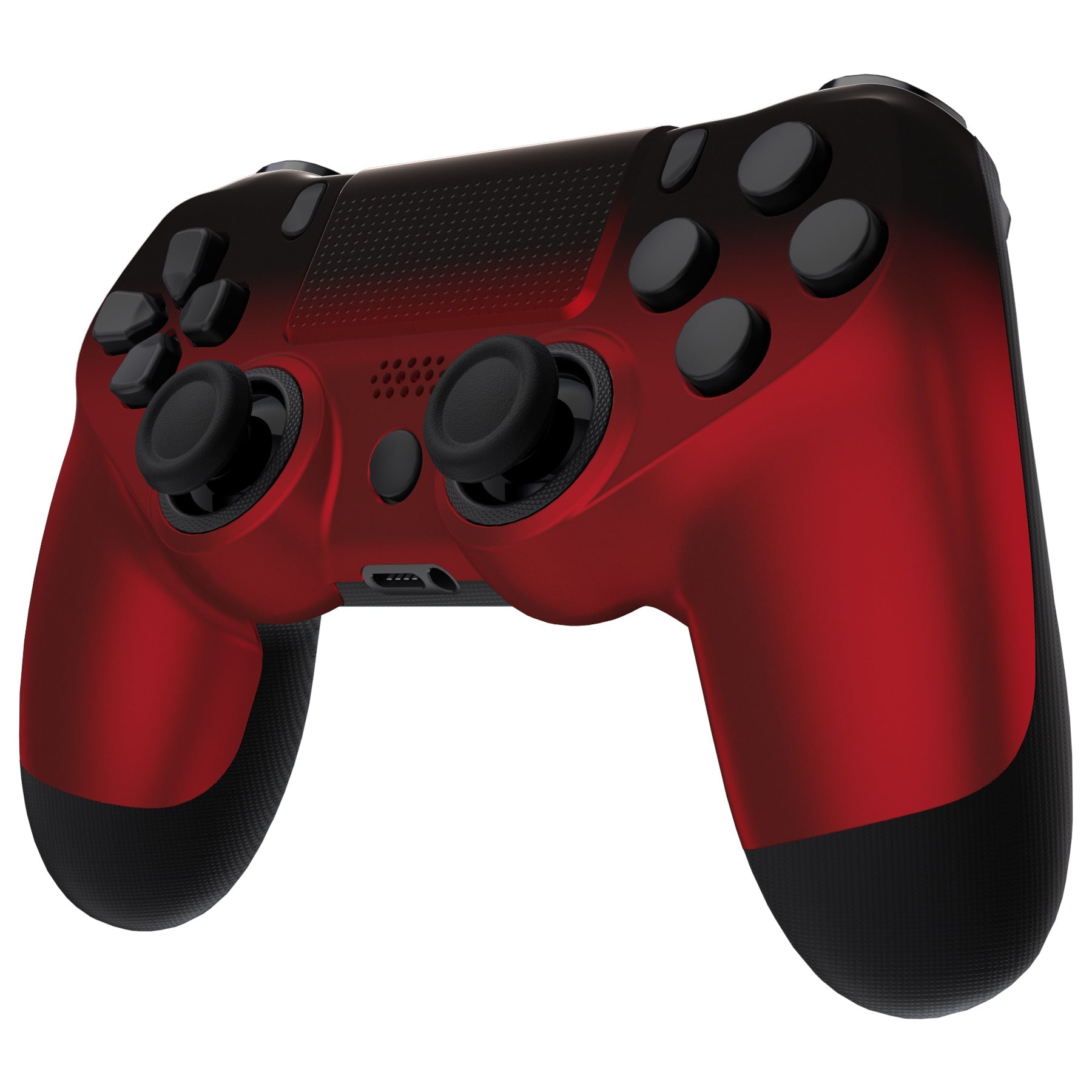 eXtremeRate Retail Shadow Scarlet Red Replacement Faceplate Touchpad, Redesigned Soft Touch Housing Shell Touch Pad Compatible with PS4 Slim Pro Controller JDM-040/050/055 - Controller NOT Included - GHP4P005